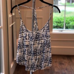small ecoté blue and white tank top